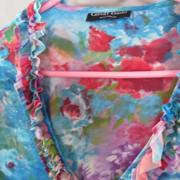 VINTAGE GEOFF BADE - fine nylon top - size med. - Picture 3 of 5